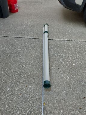 Men's Fishing Hybrid Rod CASE - Cream And Forest Green Trim